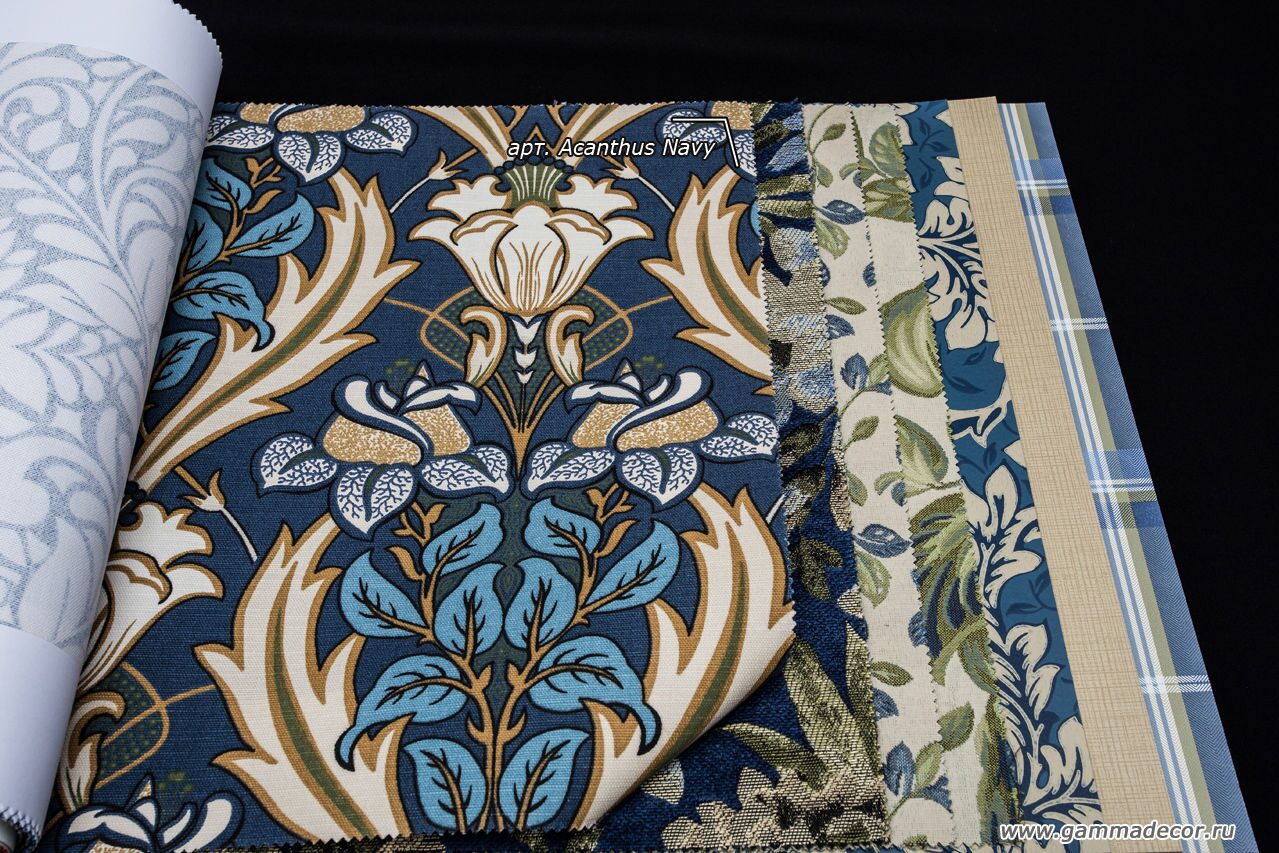 Ткань Acanthus Navy >>>