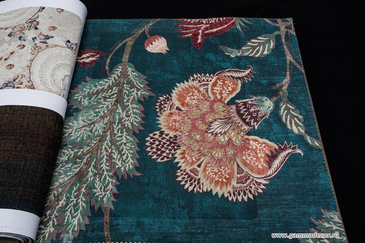 Ткань Indienne Print - Prussian Blue/Koi >>>